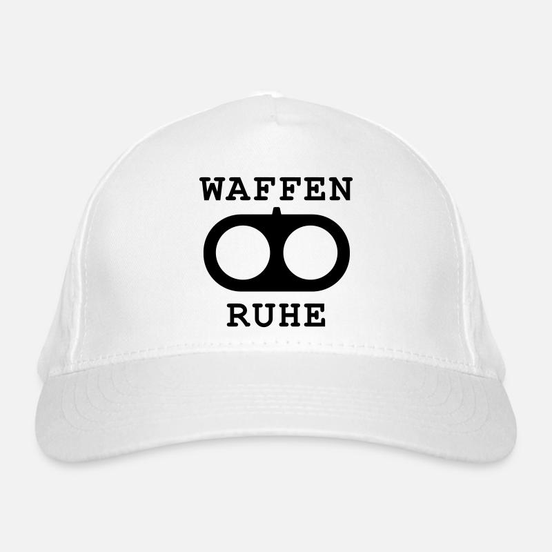 Waffenruhe Doppellauf Flinte Frieden Peace Bio-Baseballkappe