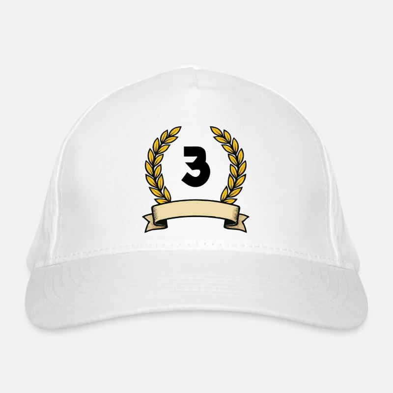 Goldener Lorbeerkranz Nummer 3 Bio-Baseballkappe