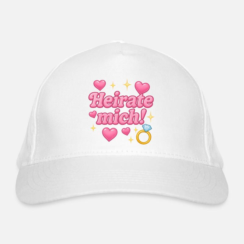 Marry me! / y2k design Organic Baseball Cap