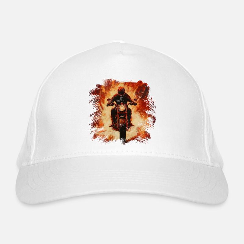 Flame Storm Motorcyclists Organic Baseball Cap