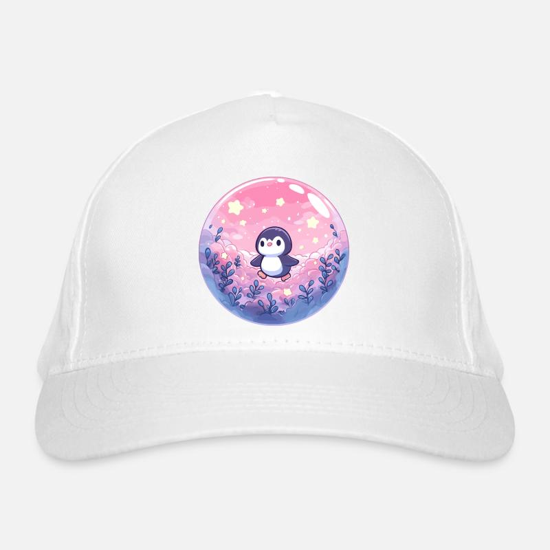 Pastel penguin in the cloud forest Organic Baseball Cap
