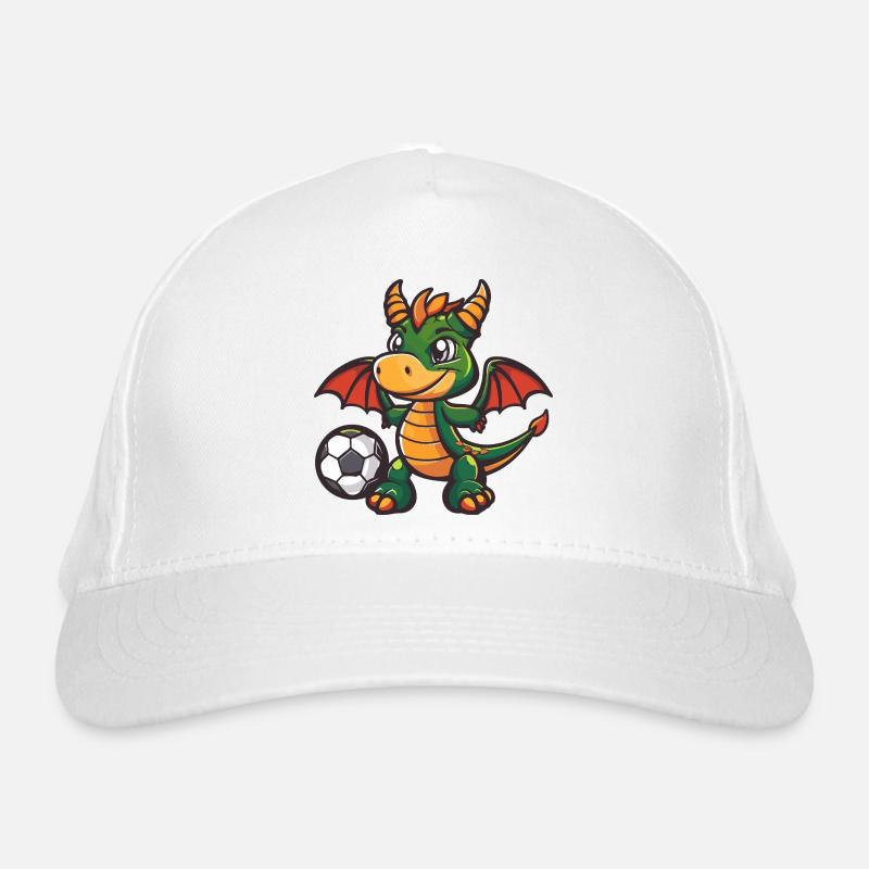 Drache mit Ball Bio-Baseballkappe