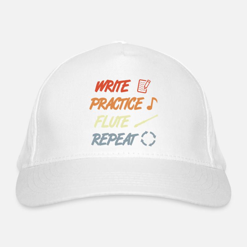 Write Practice Flute Repeat Organic Baseball Cap