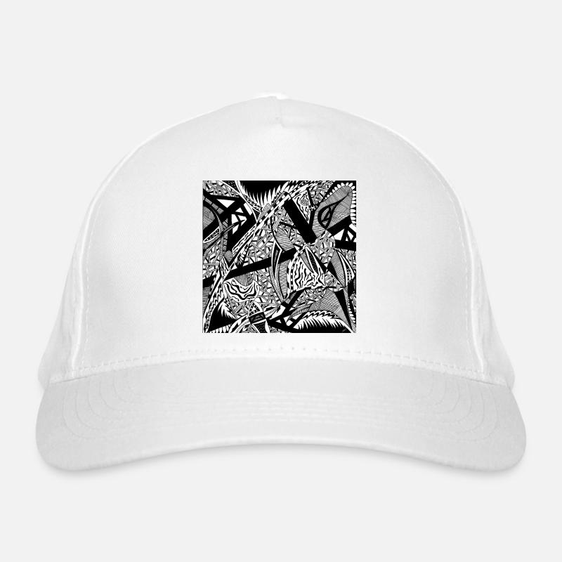 Design abstrait noir et blanc n°4 Casquette classique bio