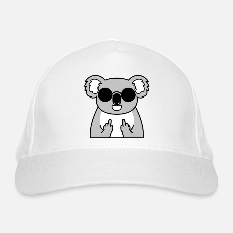 Koala Punk: Mittelfinger Attitude Bio-Baseballkappe