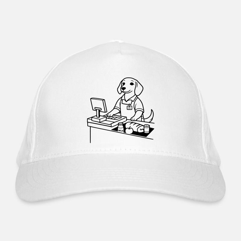 Caissière de chiens de supermarché - Casquette classique bio - blanc