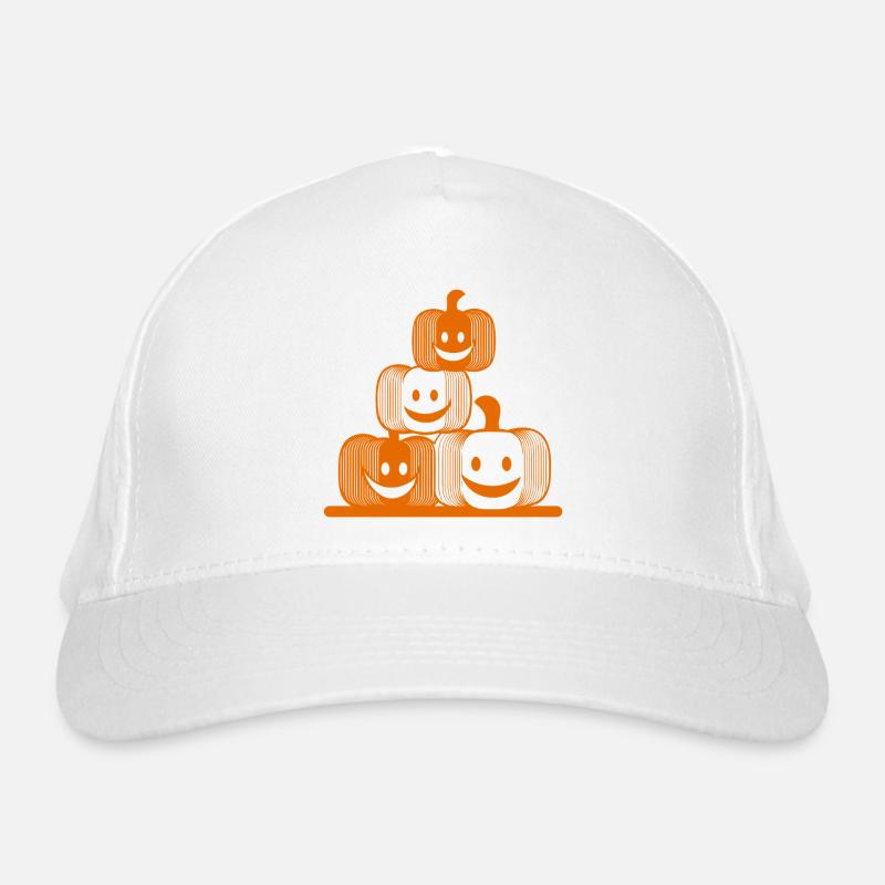 Four Laughing Pumpkins – Modern Halloween Icon Organic Baseball Cap