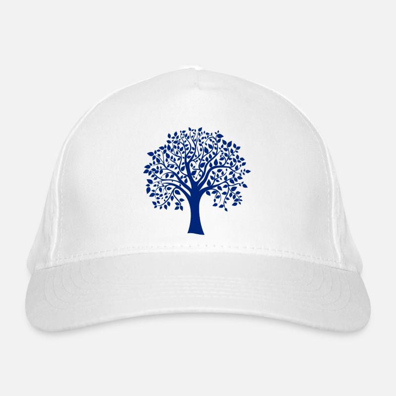 Silhouette de base bleue à imprimé Jumbo Tree Casquette classique bio