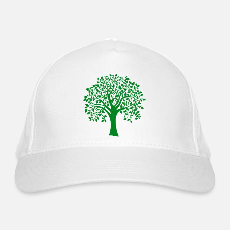 Base Green Jumbo Tree Print Silhouette Organic Baseball Cap
