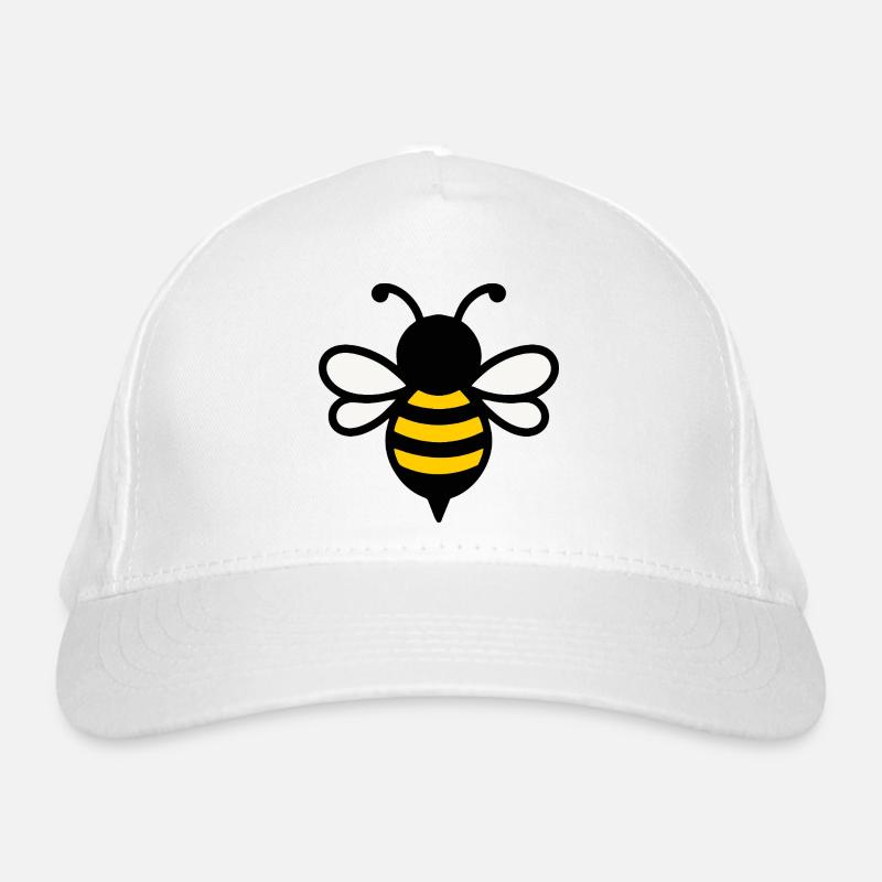 Yellow-striped bee logo Organic Baseball Cap