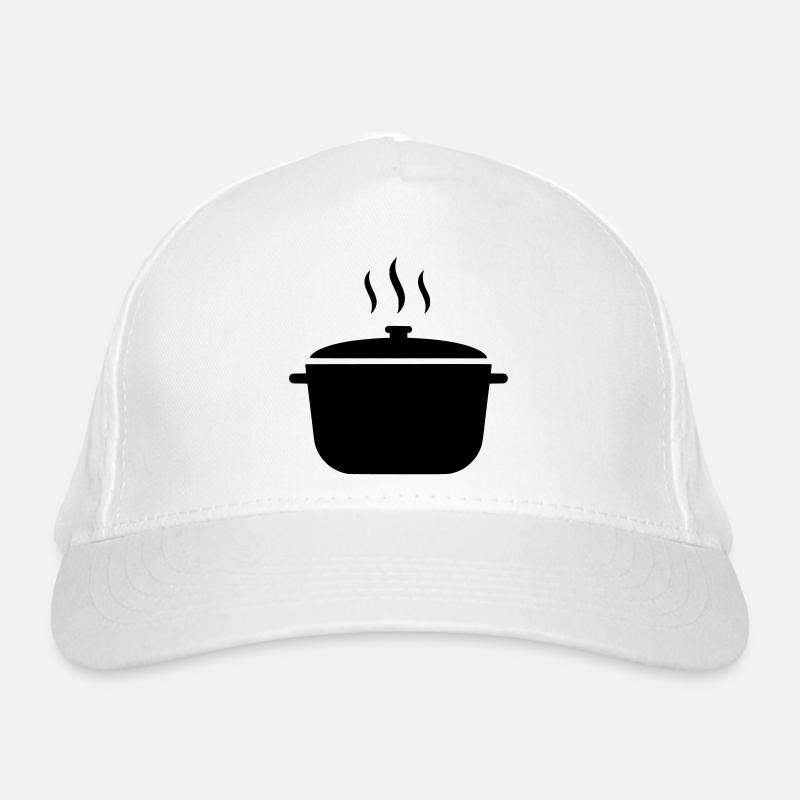 Kochtopf Suppe Dampf Icon Bio-Baseballkappe