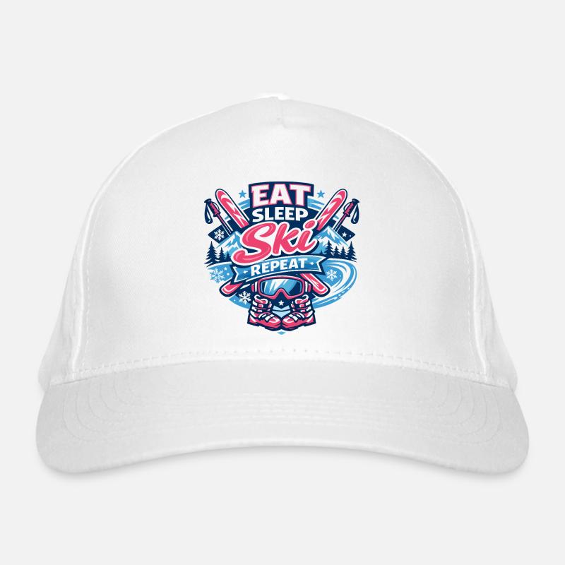 eat ski Bio-Baseballkappe