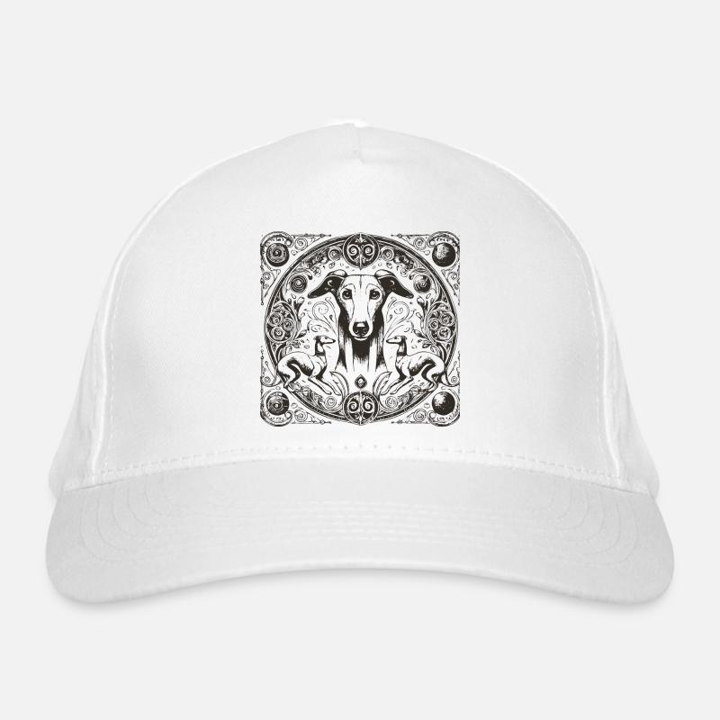 Greyhound Mandala Ornament Organic Baseball Cap