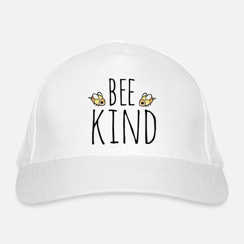 Bee Kind Typography Organic Baseball Cap