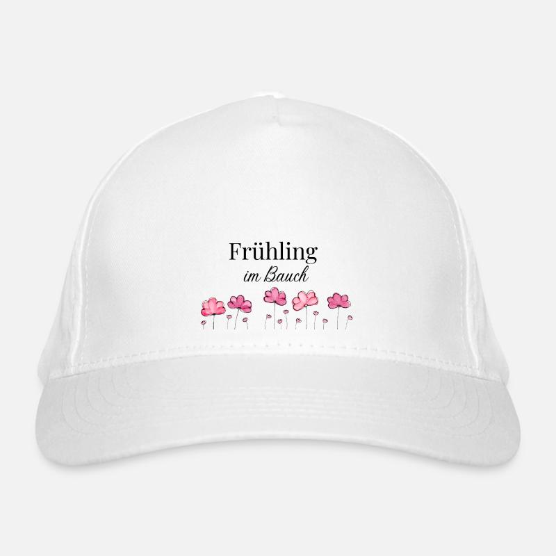 Printemps dans le ventre - chemise de grossesse délicate Casquette classique bio