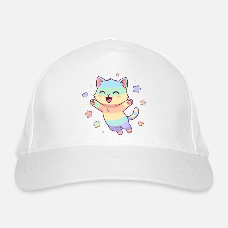 Pastel Cat Star Joy Organic Baseball Cap