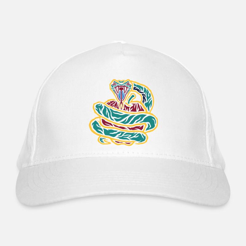 Néon serpent enroulé Casquette classique bio