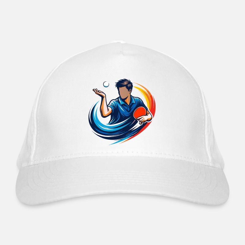 Table Tennis Serve Shirt Ping Pong Player Organic Baseball Cap