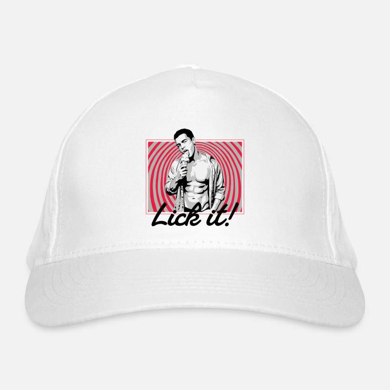 Retro Pop Art: Eiscreme Pose Organic Baseball Cap