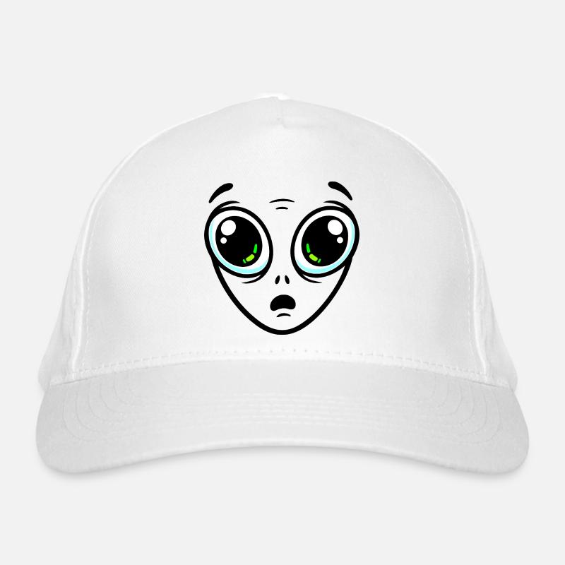 Big-eyed alien Organic Baseball Cap