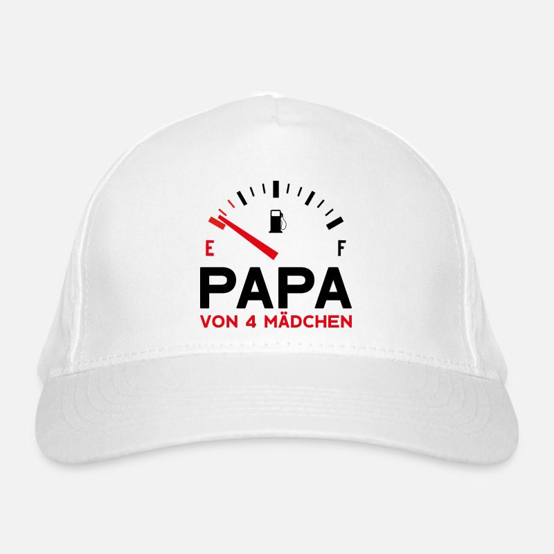 PAPA VIER MÄDCHEN VATER 4 TÖCHTER VATERTAG Bio-Baseballkappe