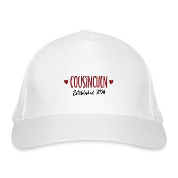 Cousinchen 2024 Schwangerschaft Verkünden Cousine - Bio-Baseballkappe - Weiß - Vorne