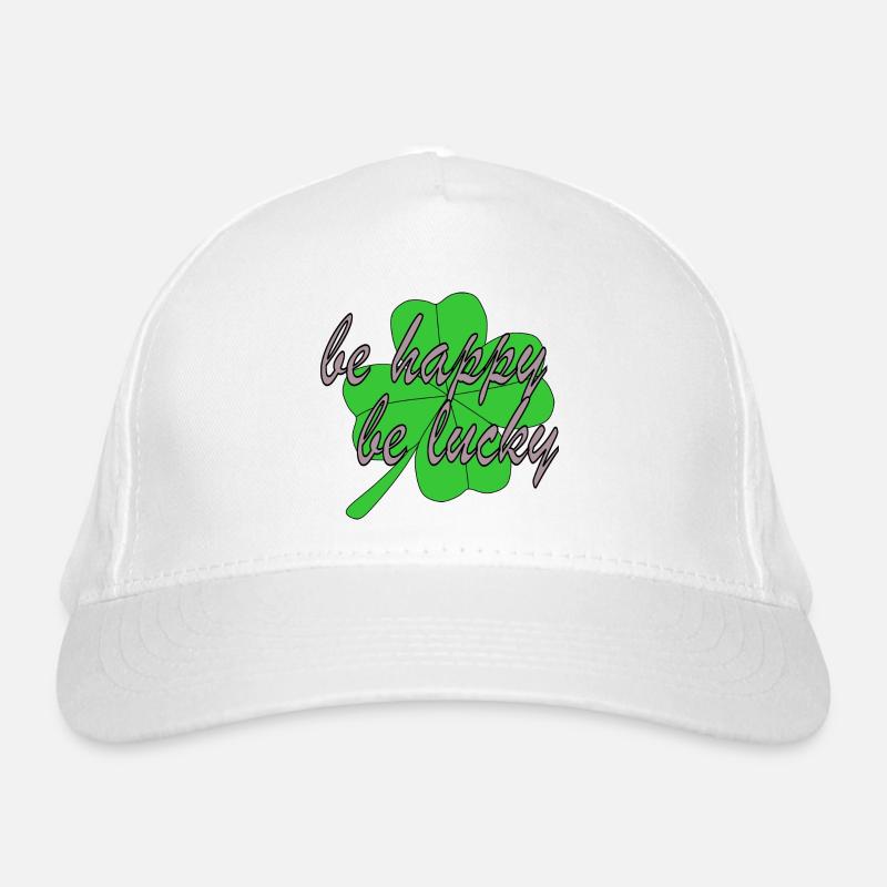 Vier Blättriges Kleeblatt Be Happy Be Lucky Bio-Baseballkappe