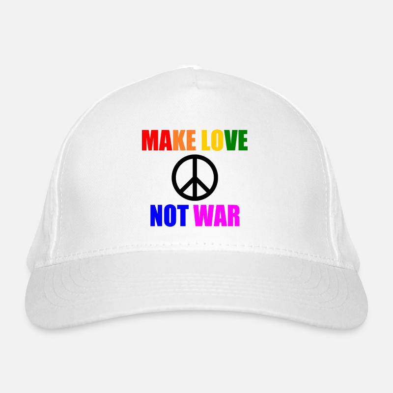 Make love not war Bio-Baseballkappe