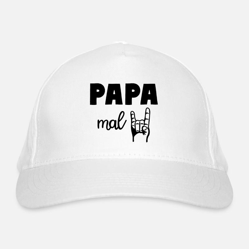 Papa mal Zwei 2 Kinder Rocker Vater Bio-Baseballkappe