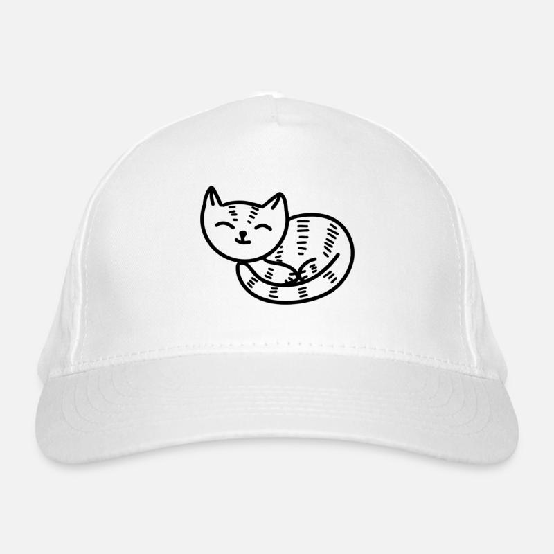 Snoozing Kitty (Tiger) Organic Baseball Cap