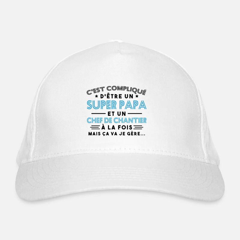 Super Papa Chef de Chantier Casquette classique bio