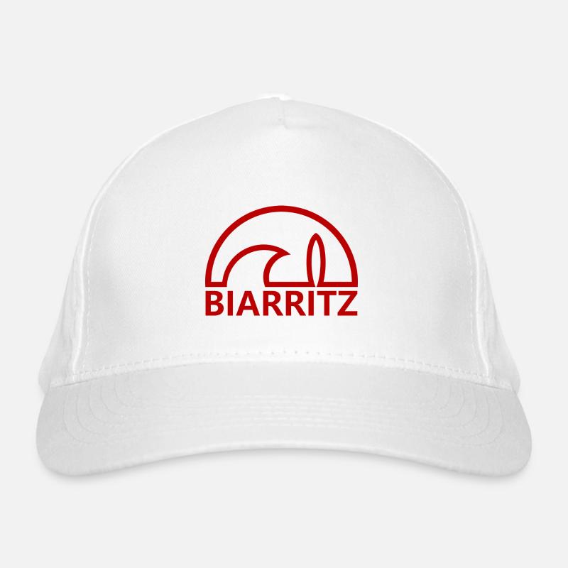Biarritz sun minimalist surfboard Organic Baseball Cap