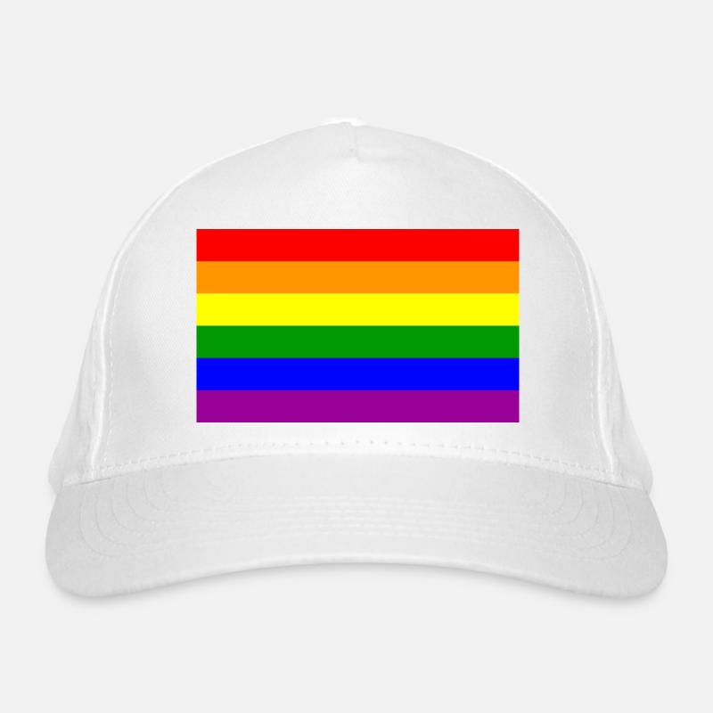 LGBT-PRIDE - Bio-Baseballkappe - Weiß