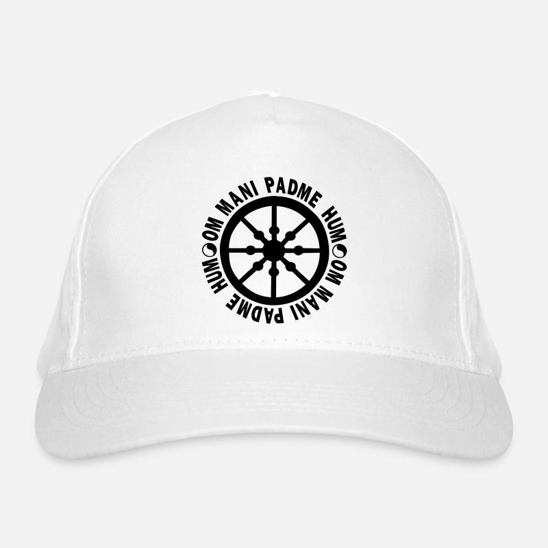 Roue de la vie avec mantra "om mani padme hum" Casquette classique bio