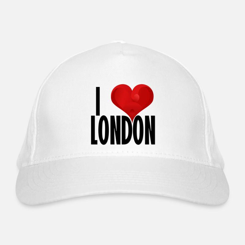 ICH LIEBE LONDON schwarz Bio-Baseballkappe