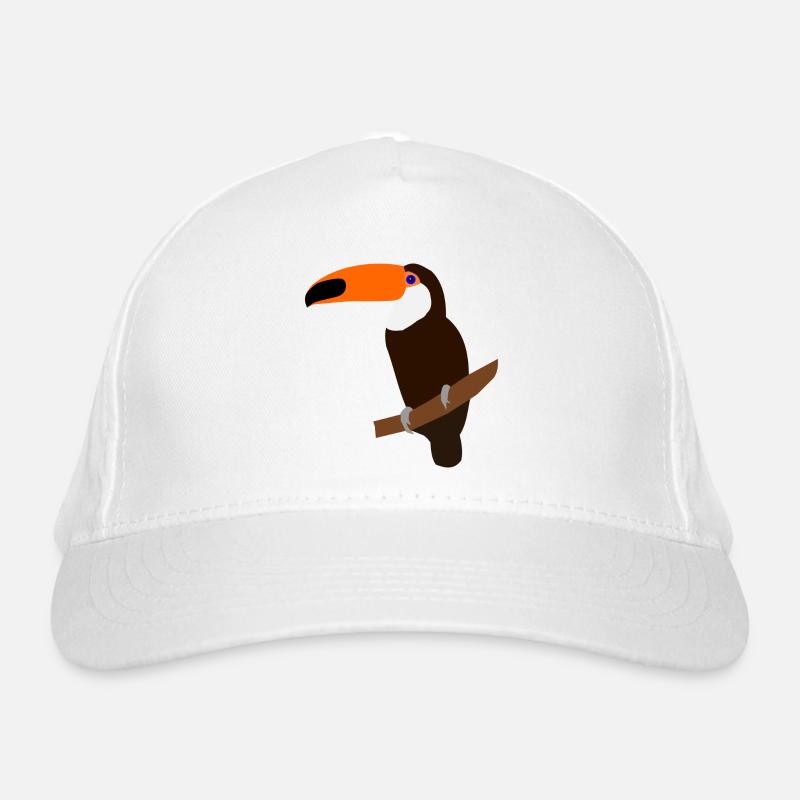 Toucan sur une branche – illustration colorée Casquette classique bio