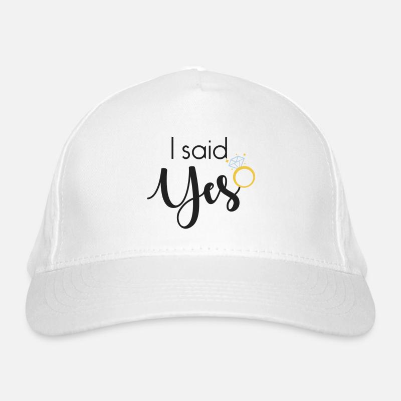 I said yes - with diamond ring Organic Baseball Cap
