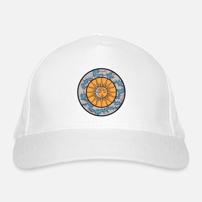 Soleil et Lune dans les nuages - Casquette classique bio - blanc