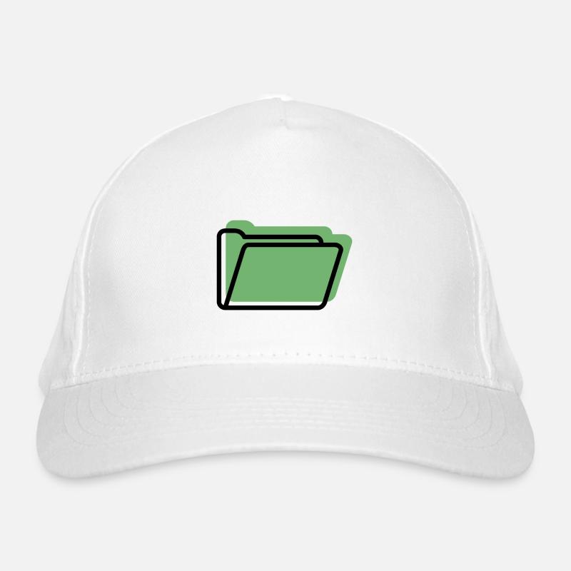 Green File Folder Line Style Organic Baseball Cap