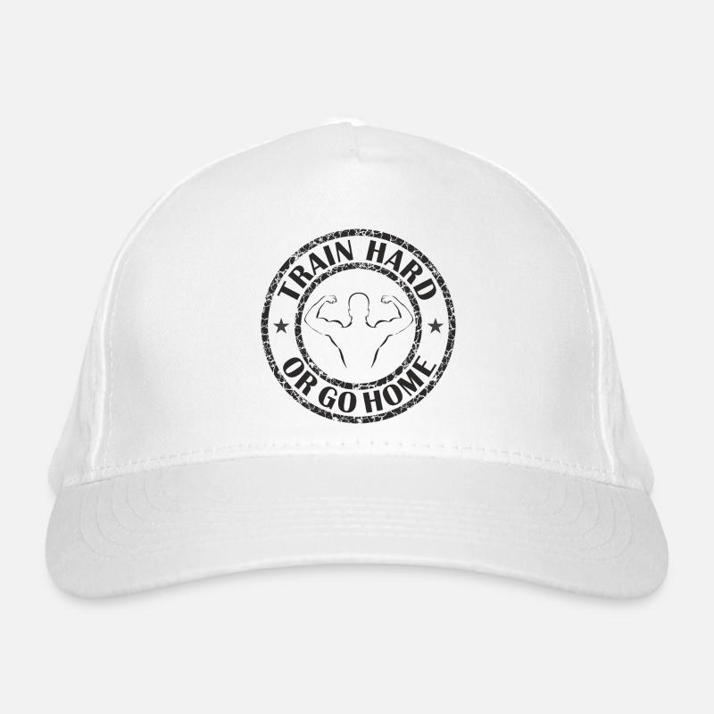 Trainiere hart oder geh nach Hause Bio-Baseballkappe