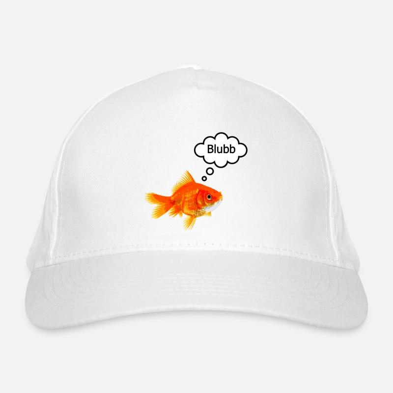 Goldfish with speech bubble Organic Baseball Cap