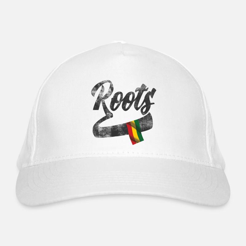 Roots Reggae Design with Colored Flag Organic Baseball Cap