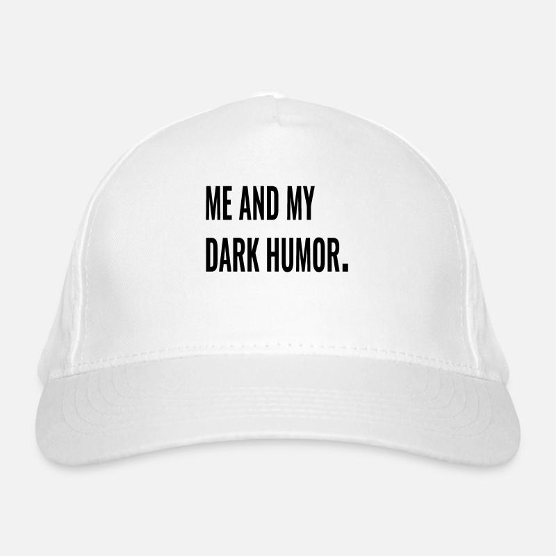 MOI ET MON HUMOUR NOIR. - Casquette classique bio - blanc