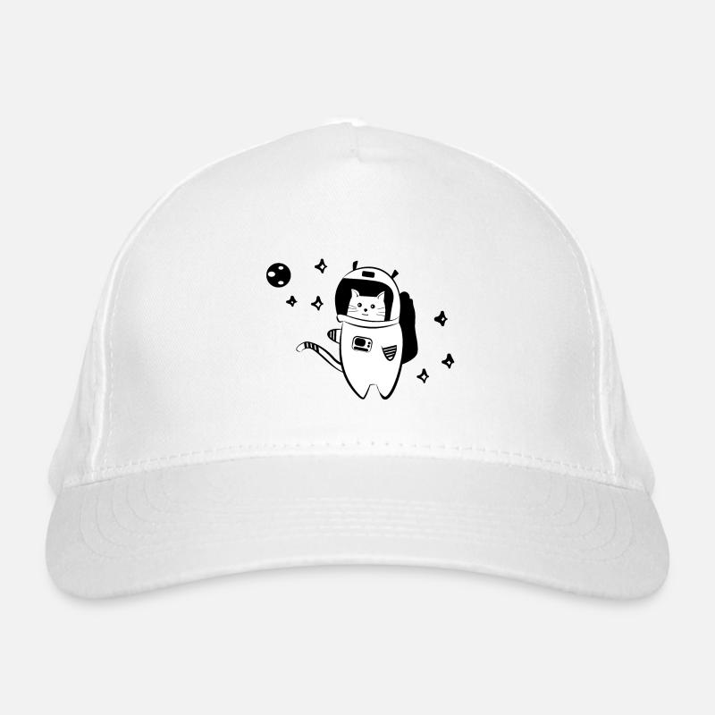 Cool cat in space Organic Baseball Cap