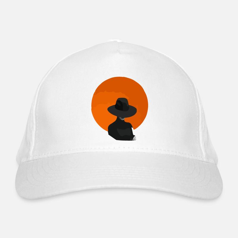 Frau mit Hut Bio-Baseballkappe