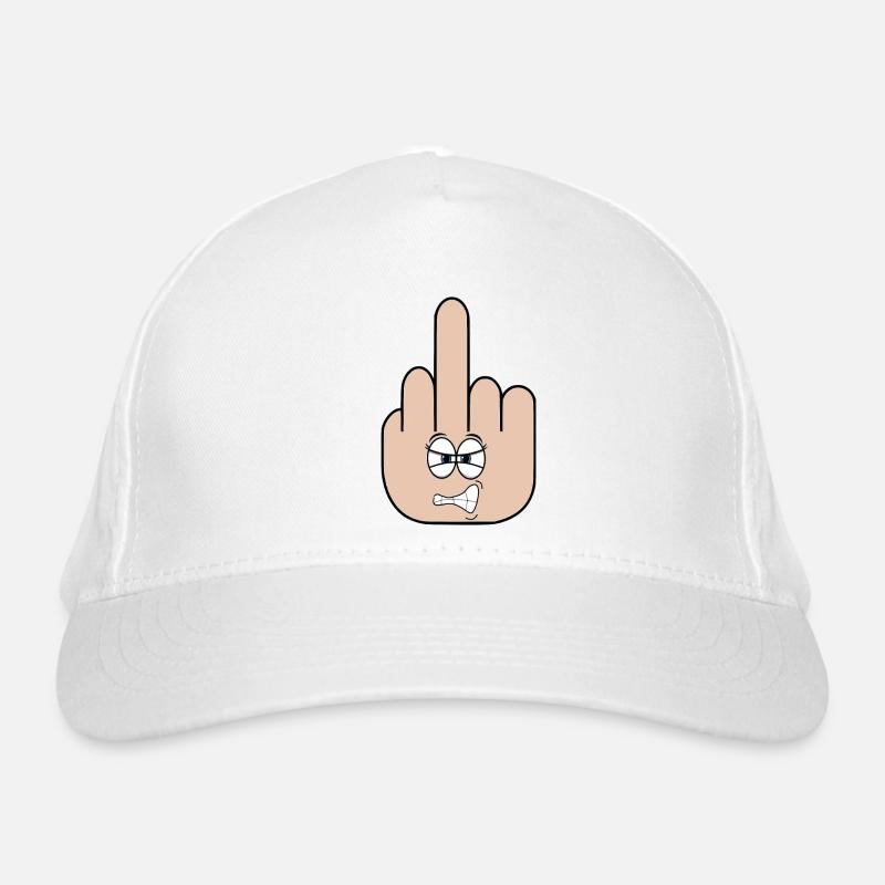Mittelfinger Bio-Baseballkappe