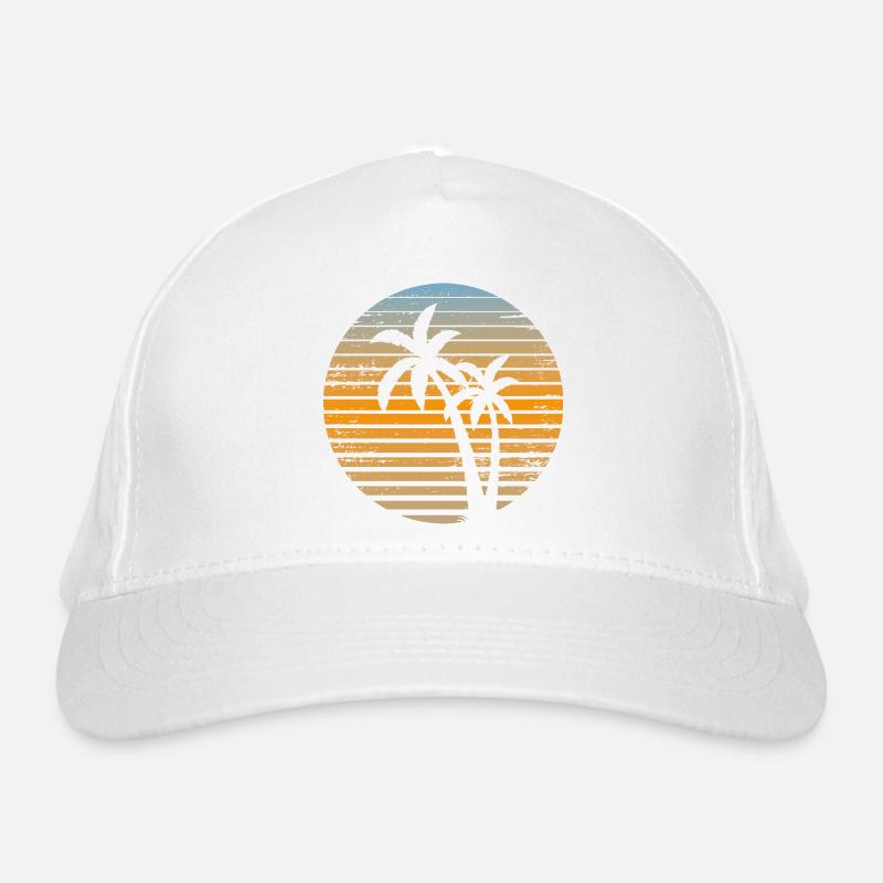 Palmier Crépuscule Strié Casquette classique bio