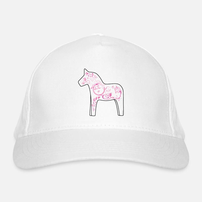 Dala Pferd Pink Bio-Baseballkappe