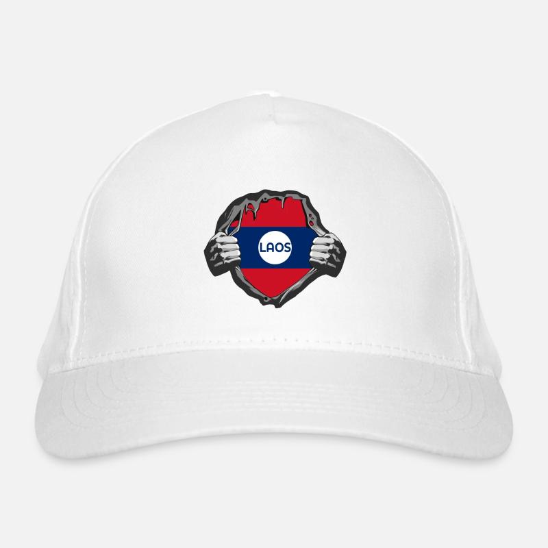 Motif drapeau du Laos Casquette classique bio