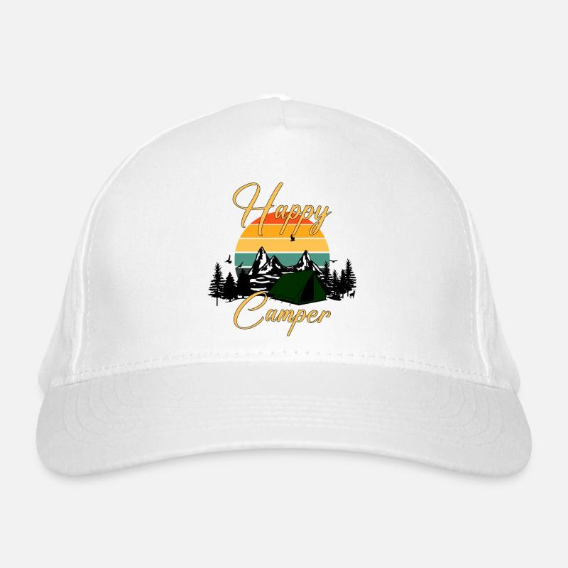 Happy Camper Tente Coucher de soleil rétro Casquette classique bio